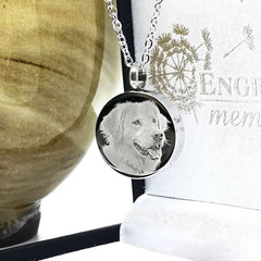 Cremation Ashes Pendant – Stainless Steel Urn Necklace With Photo Engraving