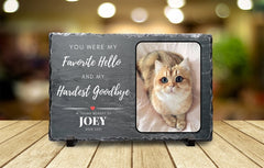 Custom Pet Memorial - Personalised Pet Plaque on Natural Slate | Engraved Rock Tribute