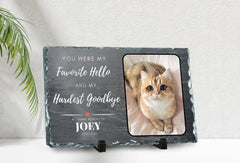 Custom Pet Memorial - Personalised Pet Plaque on Natural Slate | Engraved Rock Tribute