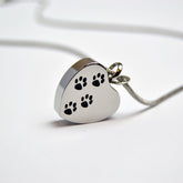 Pet Memorial Necklace – Personalised Stainless Steel Heart Shaped Pendant