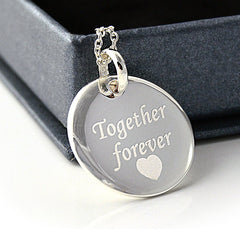 Personalised Silver Necklace – Engraved Sterling Silver Pendant With Custom Photo