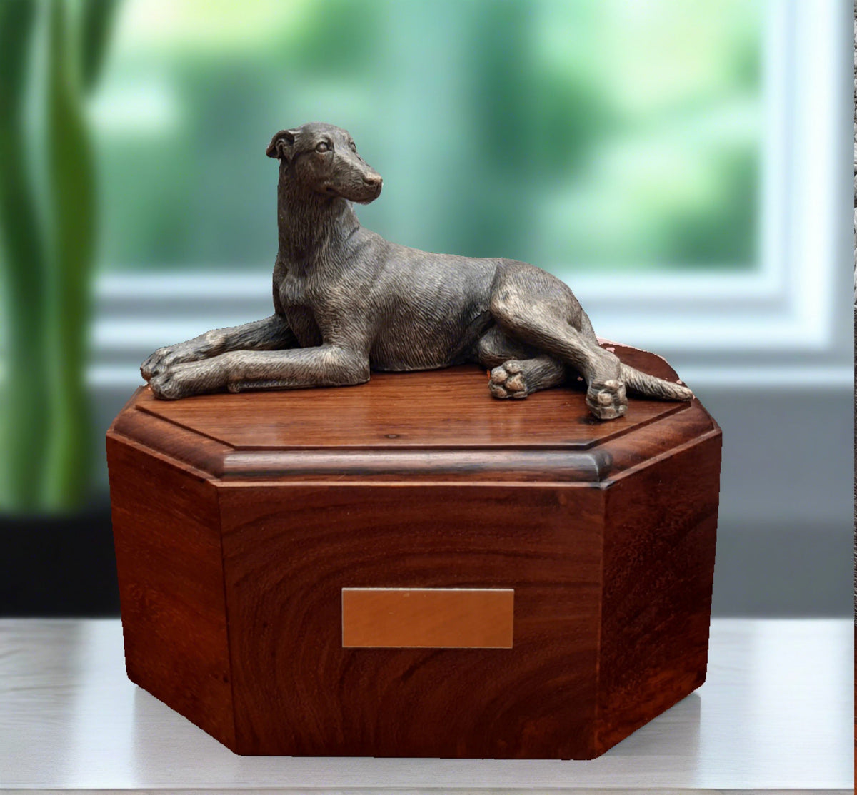 Greyhound Wooden Pet Cremation Urn