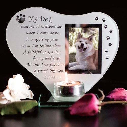 My Dog Plaque Candle Holder