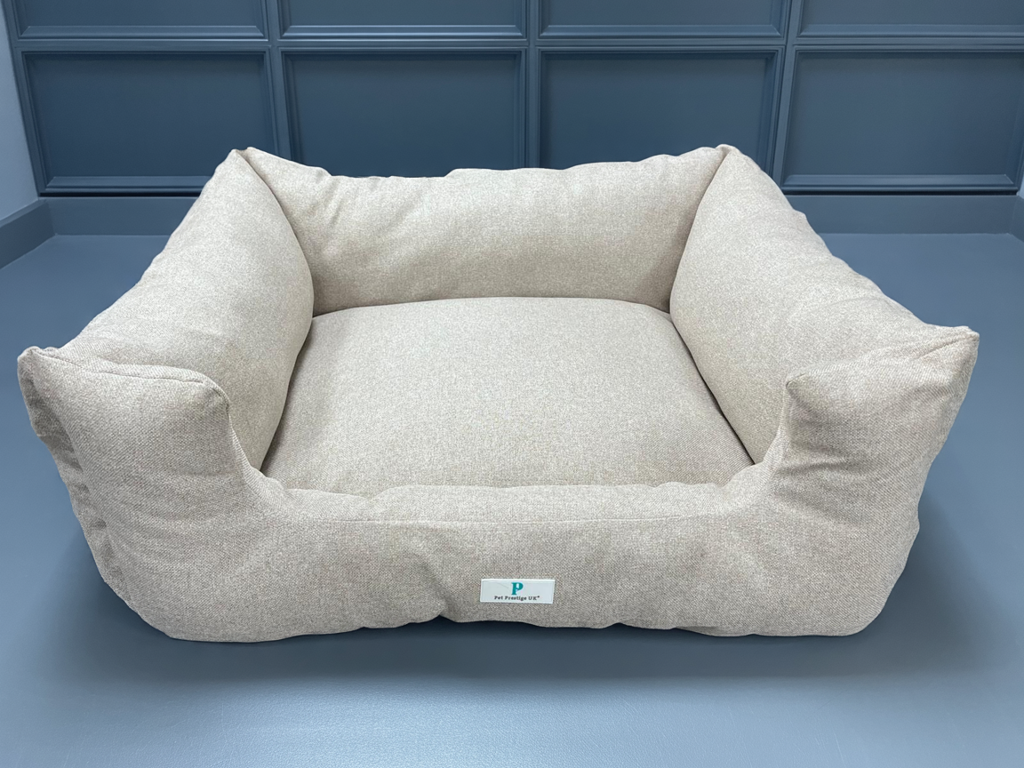 Prestige Natural oatmealLounger Luxury Dog Bed for Mid-to-Large Dogs -Dog Bed