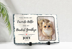 Custom Pet Memorial - Personalised Pet Plaque on Natural Slate | Engraved Rock Tribute