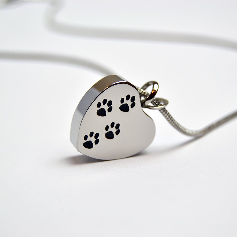 Pet Memorial Necklace – Personalised Stainless Steel Heart Shaped Pendant