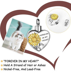 Pet Memorial Photo Frame with Pendant - Wooden Paw Print