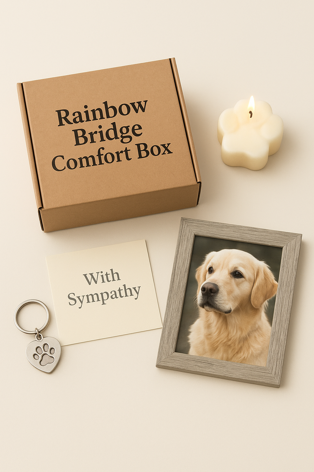 Rainbow Bridge Comfort Box - (With Sympathy Pet Loss)